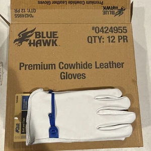 Blue Hawk Ball and Tape Leather Small Outdoor Work  Gloves “””BOX OF 12 PIECES “ - Picture 1 of 6