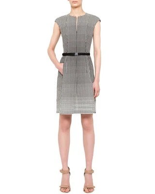 Vestido Akris Punto Punteado Degradado Oculto Cremallera Frontal - Talla 8 - $1,190 Foto 1 de 4