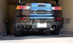 Mitsubishi Lancer EVO X 3" Evolution Single Outlet Muffler Catback Exhaust EVOX - Picture 1 of 11