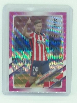 Marcos Llorente 2020-21 Topps Chrome UEFA UCL PINK X-FRACTOR Atletico de Madrid - Image 1 of 2