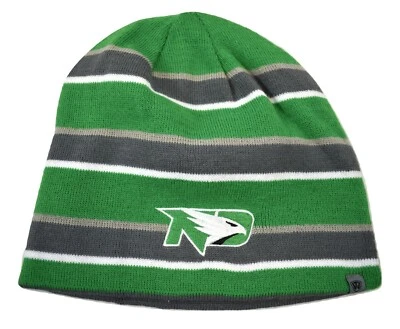 Top Of The World Mens North Dakota Fighting Hawks Reversible Beanie Hat New - Image 1 of 2
