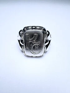 Ring 900er Silber Größe 64 Siegelring KC CK 6,17g - Bild 1 von 6