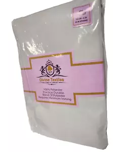 Divine Textiles King Extra Deep Fitted Sheet White 152x200 + 31cm 100% Polyester - Picture 1 of 7