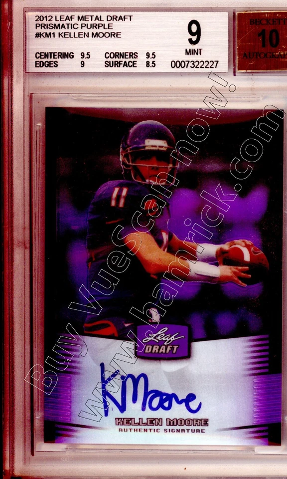 kellen moore rookie draft autograph auto boise state broncos college #/25 bgs 9 - Image 1 of 1