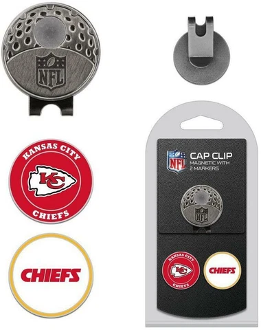 Team Golf NFL Golf Cap Clip with 2 Removable Double-Sided Enamel Magnetic Ball M Cover
