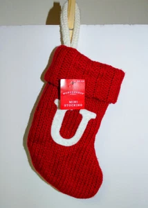 WONDERSHOP at Target MONOGRAMMIERTER "U" Mini Weihnachtsstrumpf...rot...NEU - Bild 1 von 2