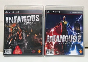 Lot 2 INFAMOUS 1 2 Set PS3 Sony PlayStation 3 Japan Version Tested From Japan - Picture 1 of 3