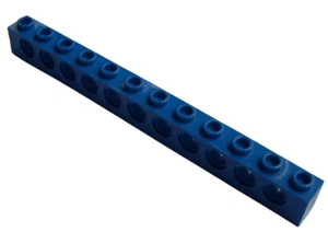 Lego 10 Stück Technikstein in blau 1x12 mit Loch (3895) blaue Technic Steine Neu - Bild 1 von 1