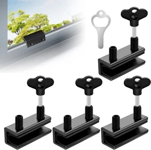 Window Locks 4 Set Sliding Window Door Lock Security with Key for Vertical & ... - Picture 1 of 7