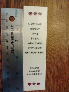 Ralph Waldo EmersonInspirational QuoteBookmark - Enthusiasm 