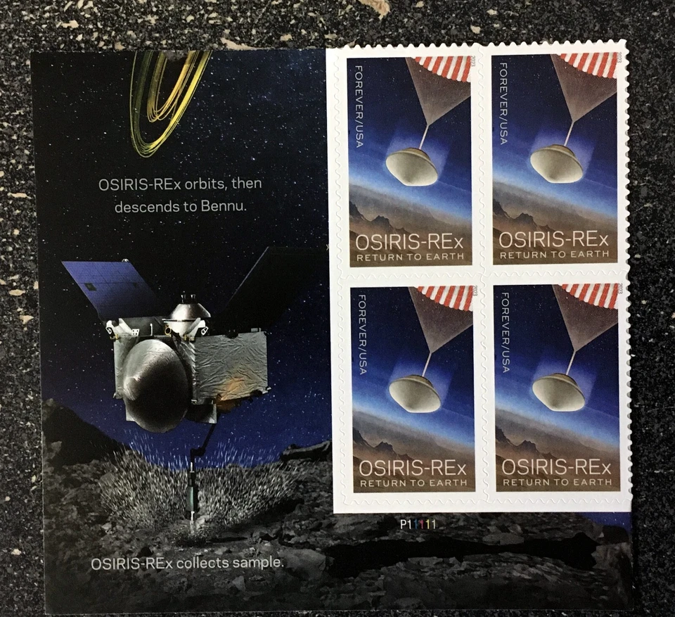 2023USA Forever Osiris REx Return to Earth - Plate Block of 4 (LL)  mint - Image 1 of 1