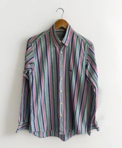 Etro Shirt Men’s Small 33 Multicoloured Striped Long Sleeve Button Up Italy - Picture 1 of 15