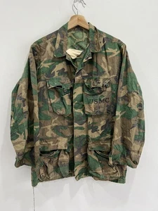 Vintage Camo Army Usmc Button Up Shirt jacket frog - Picture 1 of 6