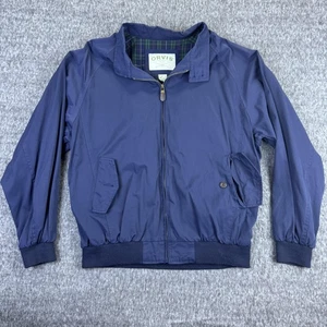 Orvis Jacket Mens Large Zip Front Plaid Lined Bomber Casual Nylon Cotton Blend - Picture 1 of 13