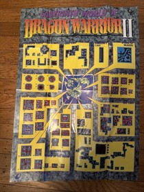 World of Dragon Warrior II (2) Map Poster Insert Video Game Nintendo NES Vintage