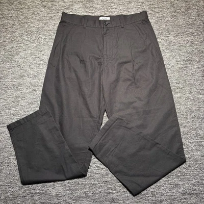 COS Chino Trousers Womens W32 L31 Black Pleated Straight Leg High Waisted Work - Image 1 of 4