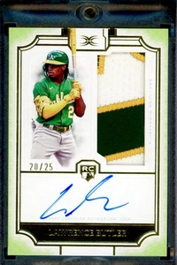 2024 Topps Definitive Lawrence Butler RC Auto Reliquia/25 Juego Usado Atletismo - Imagen 1 de 2