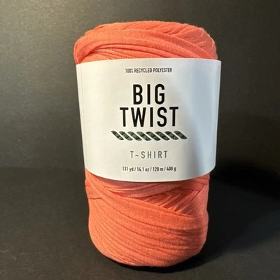 Joann BIG TWIST T SHIRT YARN  CORAL SUNSET pink new discontinued - Image 1 of 4
