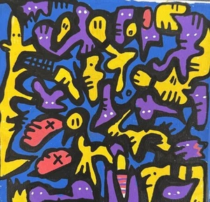 HASWORLD ORIGINAL ABSTRAKTER EXPRESSIONISMUS POP STREET ART FARBEN FIGURATIVE KUNST - Bild 1 von 5