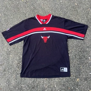 Vintage Chicago Bulls NBA Adidas Retro Training Shirt Men’s Large - Picture 1 of 11