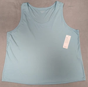 Eileen Fisher Tank Top Womens 2X Tencel Scoop Neck Sleeveless Shirt Knit Plus - Picture 1 of 9
