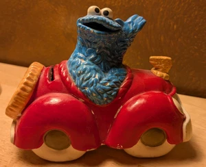 Vintage Keramik Gorham Krümelmonster Auto Coin Bank Muppets, Inc 1971-1978 Korea - Bild 1 von 9