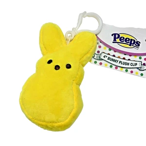 Yellow Peeps Bunny 4 in Plüsch Clip On Rucksack Handtasche Schlüsselanhänger Hase Ostern NEU - Bild 1 von 5