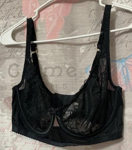 Cacique schwarz ungefüttert Bügel Spitze sexy voller Halt Damen 36DDD - Bild 1 von 12