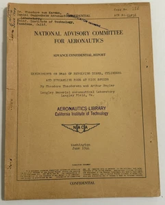 National Advisory Committee for Aeronautics '44 Drag Report Caltech Von Karman - Picture 1 of 12