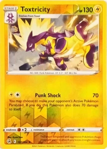 Pokemon - Toxtricity - 107/264 - Reverse Holo Rare - Fusion Strike  - NM/M - Picture 1 of 2