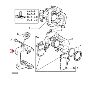 Soporte Pinza De Freno Trasero Lancia Kappa Original 9946573 - Imagen 1 de 1
