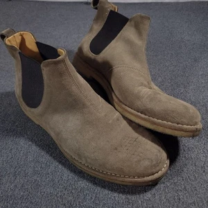 Suede Ankle Boots Sawyer Taupe Chelsea Boots Leather Men's Size 11 M US $350 - Picture 1 of 15