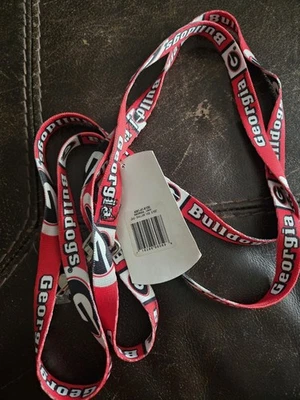 Georgia Bulldogs NCAA Pet Dog Sport Walking Lead Leash Small 5/8" - Web 6 Ft - Image 1 of 4