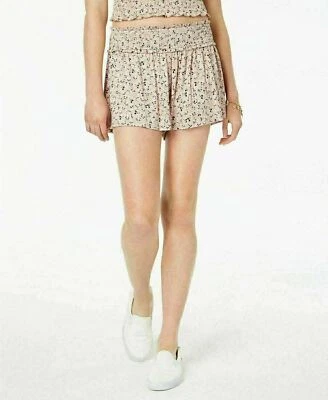 Love, Fire Juniors' Printed Smocked Shorts Size L  - Image 1 of 2