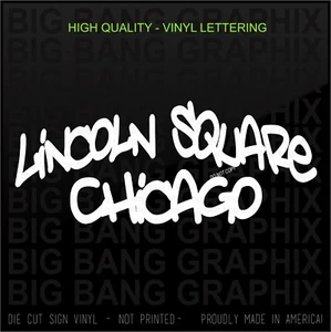 Lincoln Square Neighborhood Chicago Illinois Decal Sticker Home City Native IL  - Picture 1 of 3