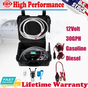 12V Diesel Oil Fuel Transfer Pump Kit Electric Self-Priming w/ Case 30GPH 5-9PSI - Picture 1 of 18