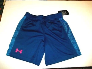 NEW Under Armour boys elastic waist shorts teal blue athletic sz  5 - Picture 1 of 1