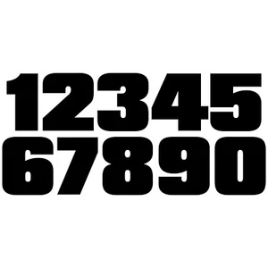 Racing Numbers Sheet of 20 Numbers Vinyl Decal V2 | Motocross MX Dirt Bike Race - Picture 1 of 3