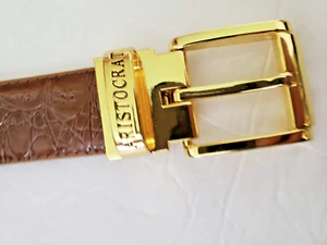 Aristocrat Genuine Leather Belt - Brown-NOT Bonded NOT Faux-Real Genuine Leather - Picture 1 of 7