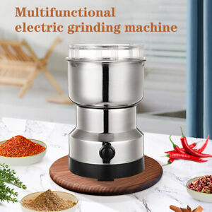 220V Electric Coffee Grinder Grinding Milling Nut Bean Spice Matte Blade Blender