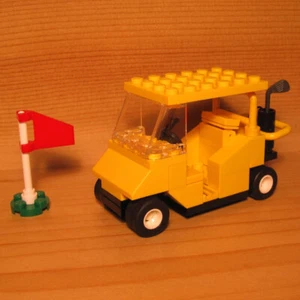 DadventureDan's CUSTOM GOLF CART YELLOW for LEGO town city club golfer gift set - Picture 1 of 3