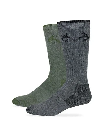 Realtree Men's Merino Wool Blend Boot Socks 2 Pair - Image 1 of 3