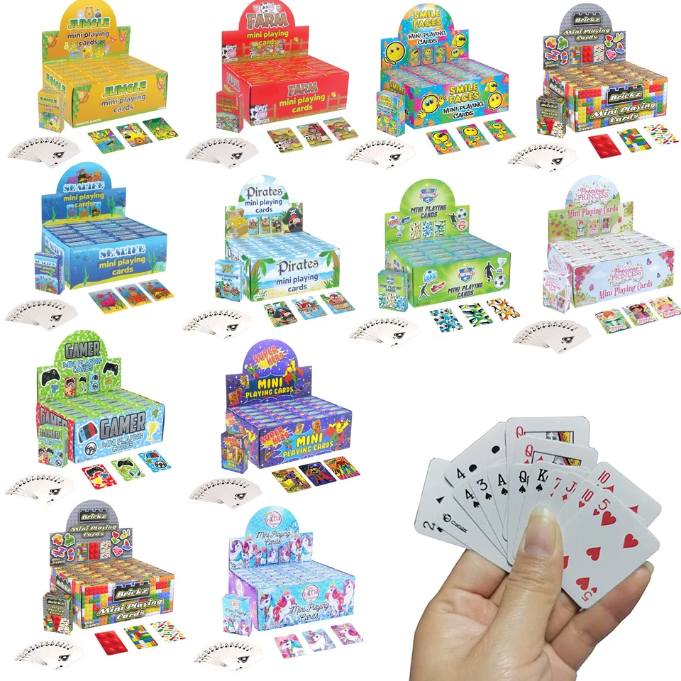 Juegos de cartas en miniatura - 6 paquetes - botín de juguete/bolsa de fiesta rellenos niños/niños Foto 1 de 1
