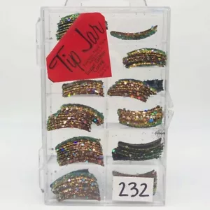 Brandneu Tip Jar Fake Nagel Tips - Schwarz mit Bronze Glitzer (#232) - Bild 1 von 4