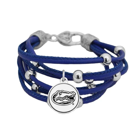 Florida Gators Multi Line Royal Blue Leather Bracelet Jewelry Licensed AU Gift Cover