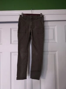 Gap Denim Girls Stretch High Rise Jeggings Size 7 Army Green - Picture 1 of 4