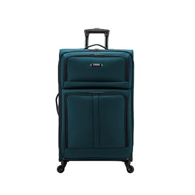 U.S. Traveler Anzio Softside Expandable Spinner Luggage, Teal, Checked-Large ... - Image 1 of 4