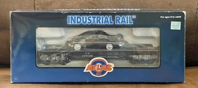ATLAS INDUSTRIAL RAIL #1004203-1 Flat Car w/ Automobile New Haven - Road #17808 - Image 1 of 4