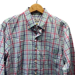 Peter Millar Crown Ease Shirt Mens L Multicolor Check Plaid Button Down Casual - Picture 1 of 8