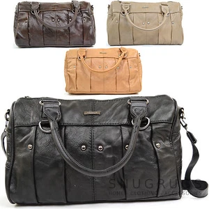 Ladies / Womens Soft Leather Handbag / Shoulder Bag Detachable Shoulder Strap - Picture 1 of 17